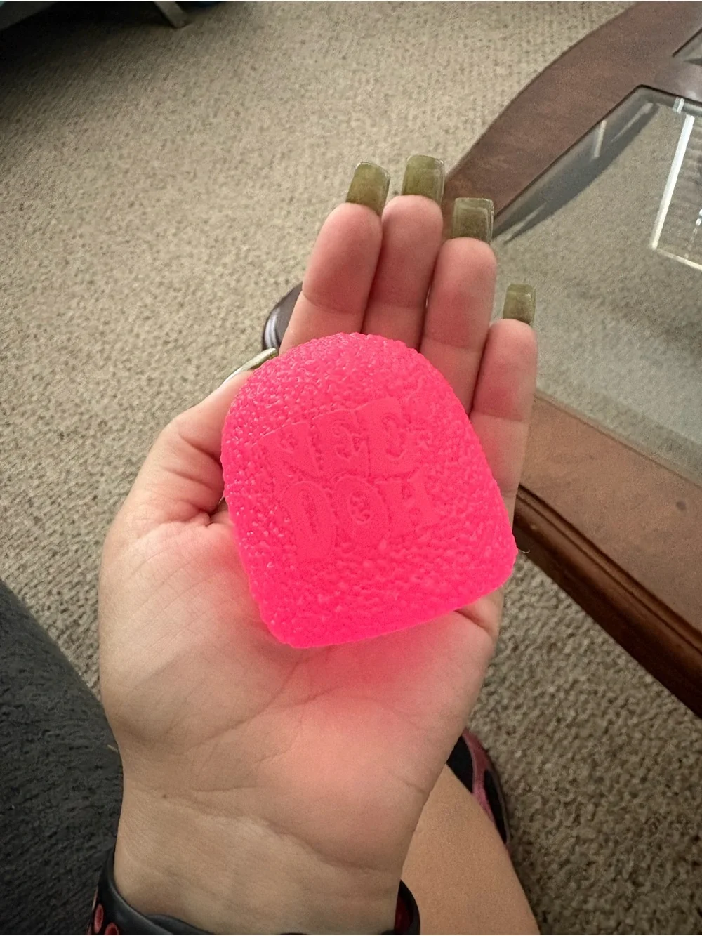 Nee Doh pink gum drop